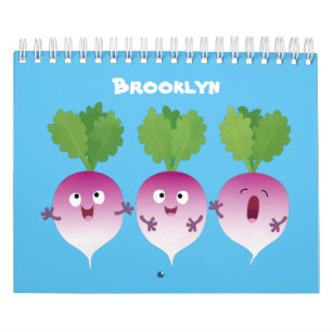Calendrier Caricature à base de fruits, légumes et plantes