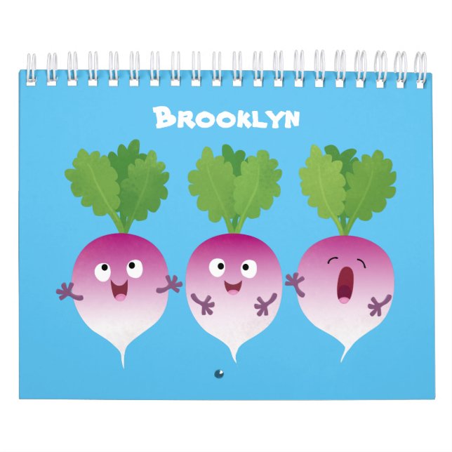 Calendrier Caricature à base de fruits, légumes et plantes (Protection)