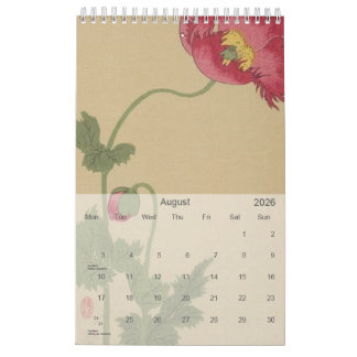 Calendrier Carte postale japonaise vintage 2026