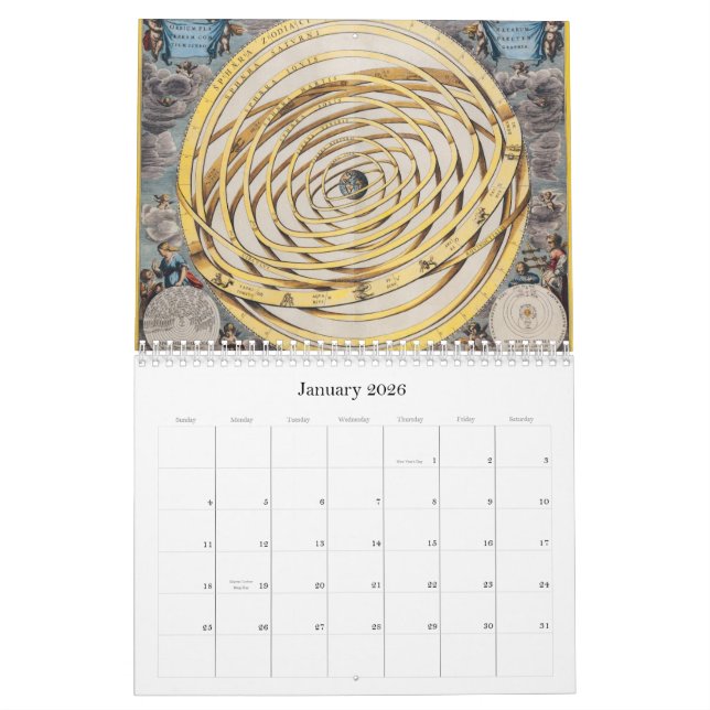 Calendrier Cartes de l'antiquité (Jan 2026)