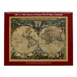 Calendrier Cartes du monde antique - XVIe au XVIIIe siècle