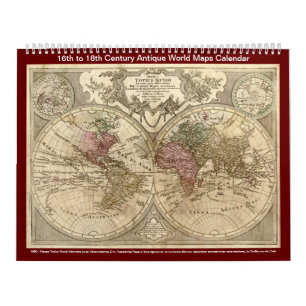 Calendrier Cartes du monde antique - XVIe au XVIIIe siècle
