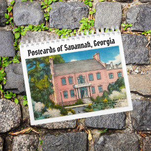Calendrier Cartes postales vintages de Savannah Géorgie