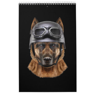 Calendrier Casque berger allemand pour chien cadeau pour le m