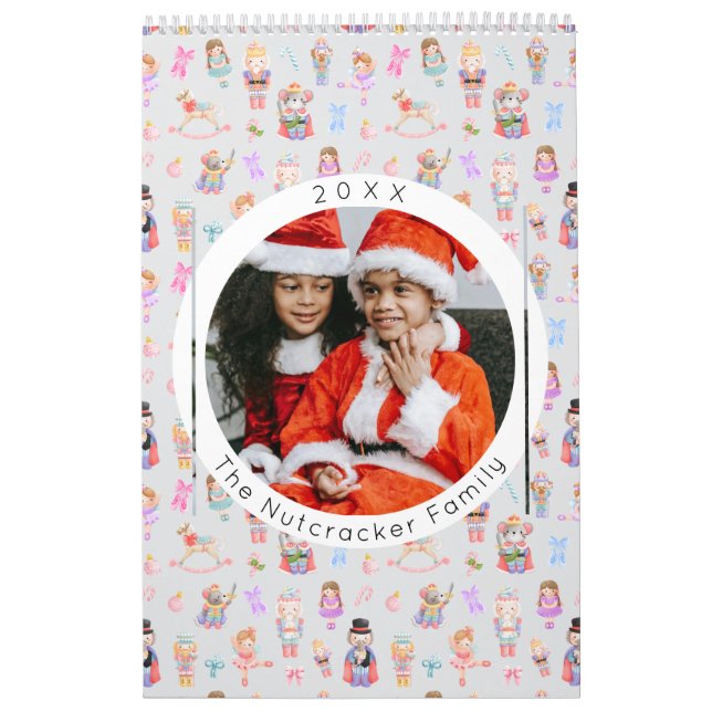 Calendrier Casse-Noisette Ballet Pastel Photo de Noël (Protection)
