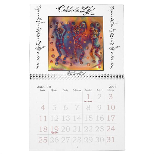 Calendrier Célébrer la calandre de vie (Jan 2026)