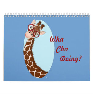 Calendrier C'est un zoo ! En grande partie girafes…