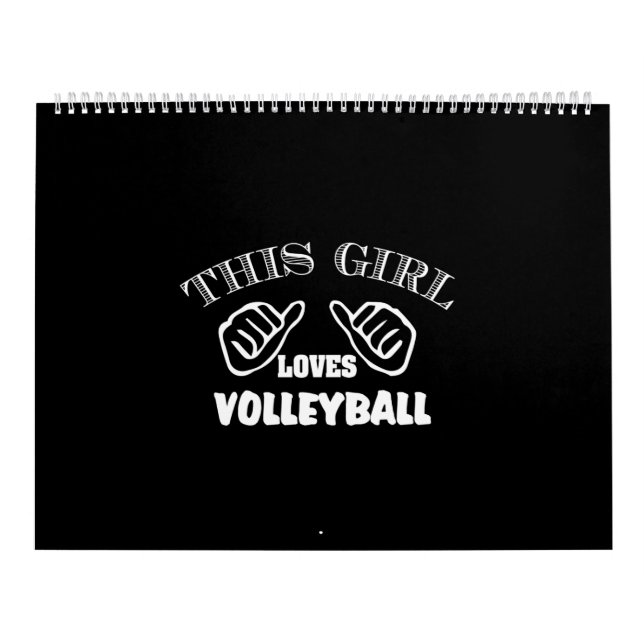 Calendrier cette fille adore le volley-ball (Protection)
