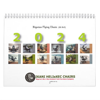 Calendrier Chaises volantes nigérianes (Art AI)