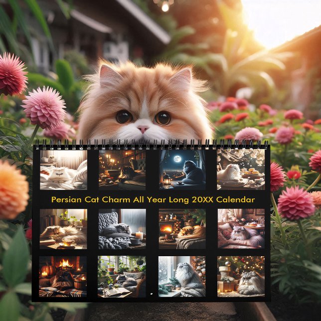 Calendrier Charme de chat persan toute l'année 20XX (Créateur téléchargé)