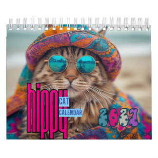 Calendrier Chat Hippie, Chat