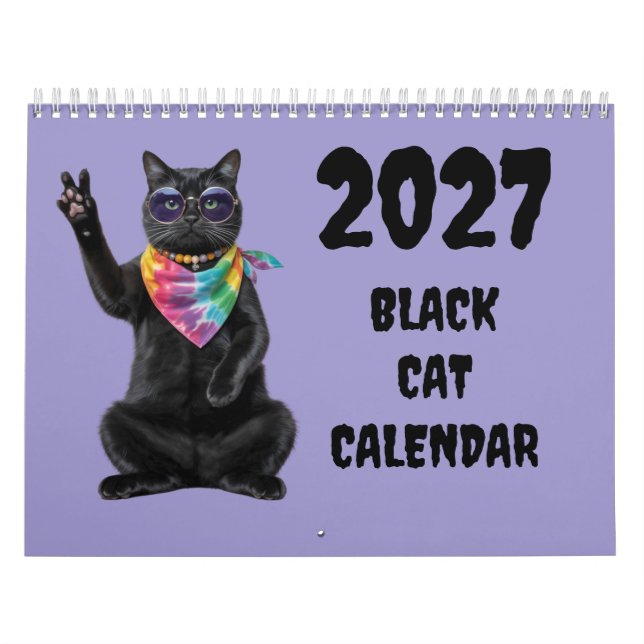 Calendrier Chat Noir 2027 (Protection)