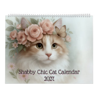 Calendrier Chat Shabby Chic 2027