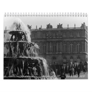 Calendrier Château de Versailles en France Vintage en 1970