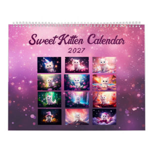 Calendrier Chaton Douce 2027 Année Magique