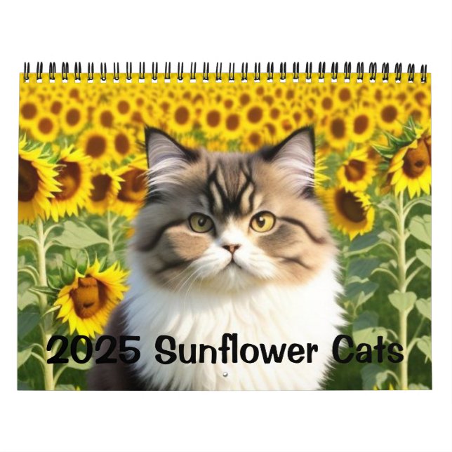 Calendrier Chats de tournesol 2025 (Protection)