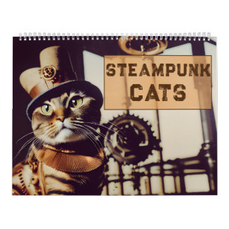 Calendrier Chats Steampunk Rétro Futuristic Felines Victorian