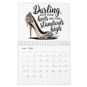 Calendrier Chaussure Talons Hauts Stiletto Féminin Femmes Cha