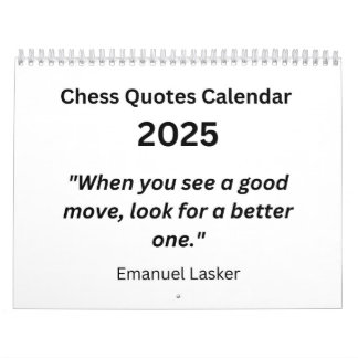 Calendrier Chess Calendar 2025