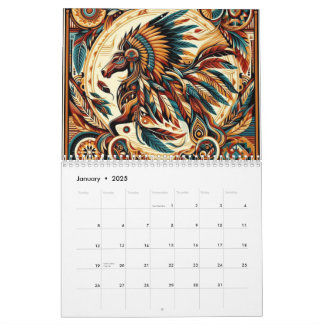 Calendrier Cheval amérindien