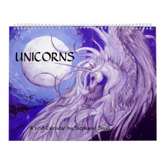 Calendrier Cheval bleu pourpre lunaire de Pegasus de lunes de