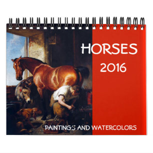 Calendrier CHEVAUX COLLECTION D'ART FIN Peintures Et Dessins