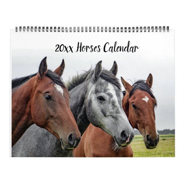 Calendrier Chevaux modifiables (Protection)