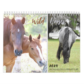 Calendrier Chevaux sauvages de la mission Mustang 2024 - Cale