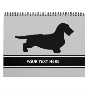 Calendrier Cheveux ronds Dachshund - Silhouette 1