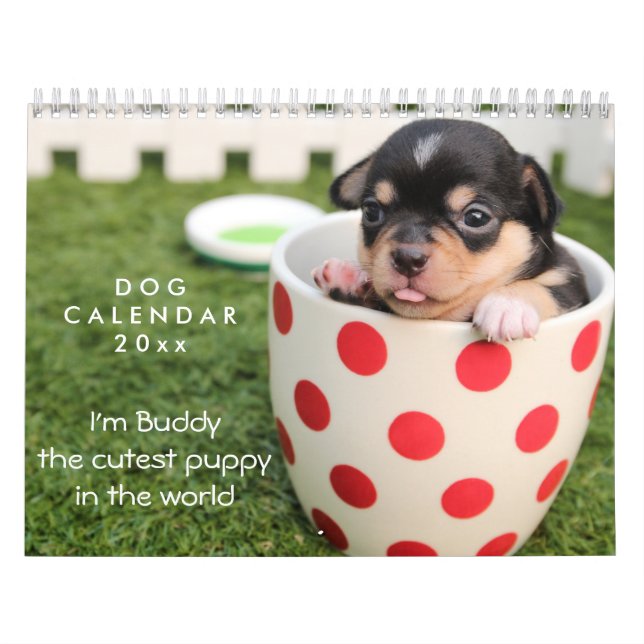Calendrier Chien 2026 Ajouter Photo Et Texte (Protection)