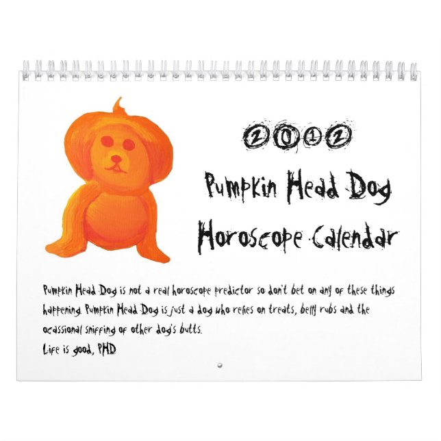 Calendrier Chien principal de citrouille (Protection)