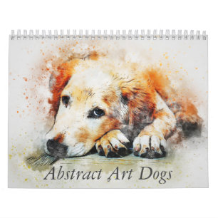 Calendrier Chiens d'art abstrait