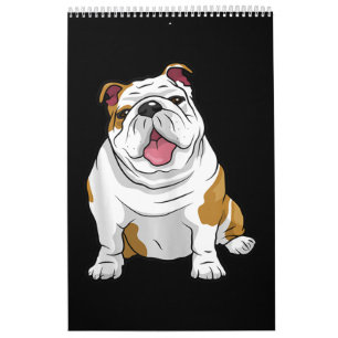 Calendrier Chiens De Bulldogs Anglais Très Amusants Chiens D