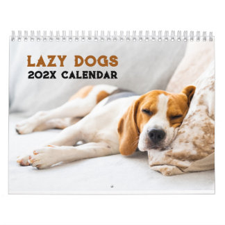 Calendrier Chiens de lazy Funny personnalisés 2026