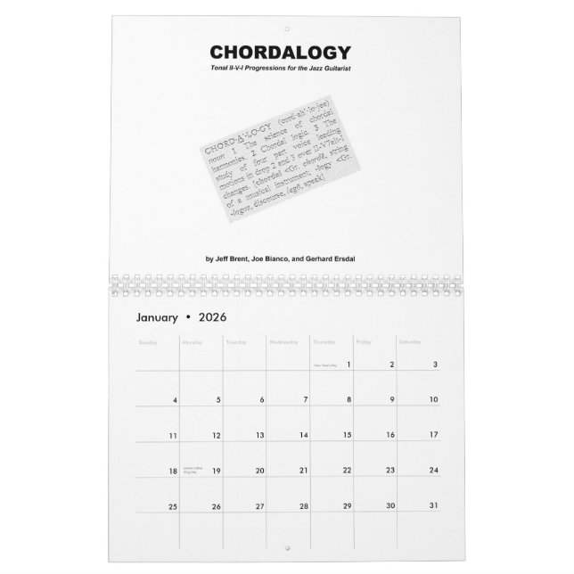 Calendrier Chordalogy 2014 (Jan 2026)