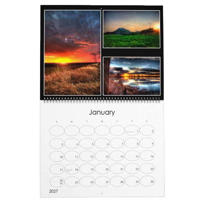 Calendrier Cieux lumineux (Jan 2027)