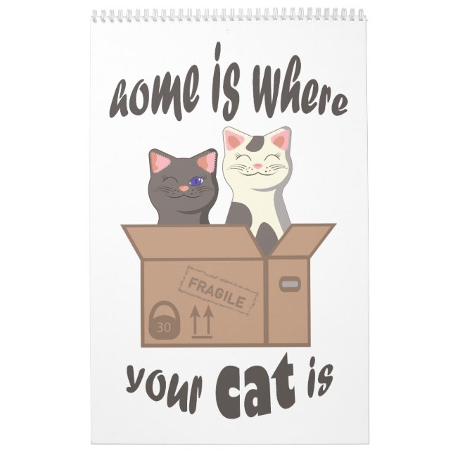 Calendrier Citation drôle Accueil est où est votre chat (Protection)