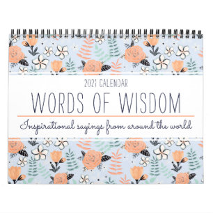 Calendrier Citation Inspirationnelle Stylish Botanical Floral