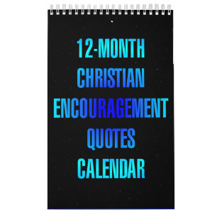 Calendrier Citations d'encouragement chrétiens sur 12 mois