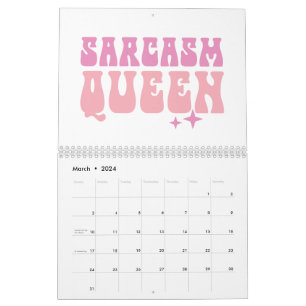 Calendrier Citations drôles de filles roses