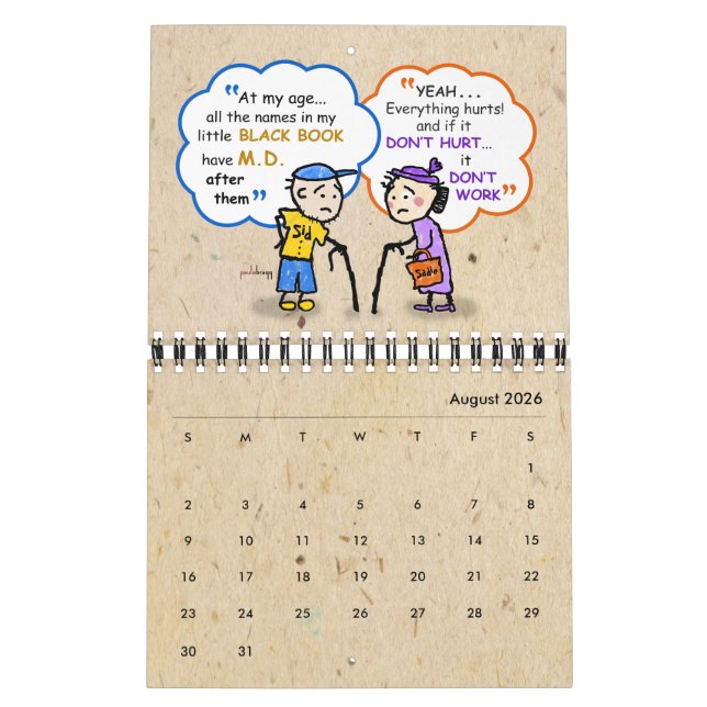 Calendrier Citations pour la retraite des aînés amusantes Vie (Aug 2026)
