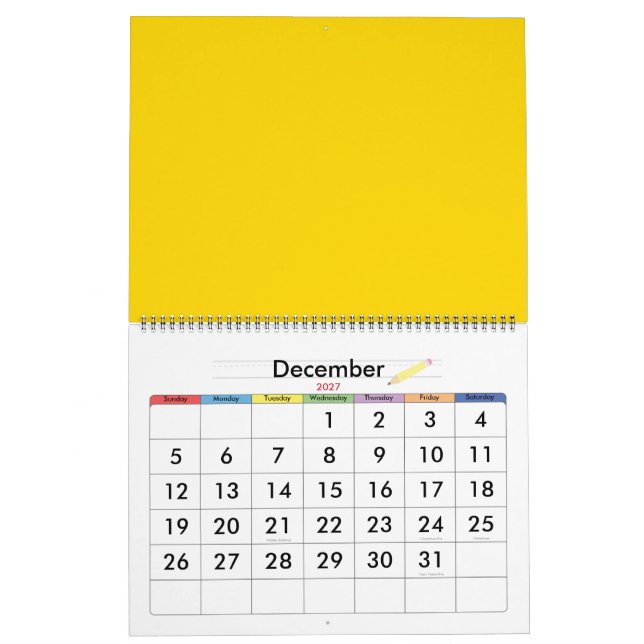 Calendrier Citron (Dec 2027)