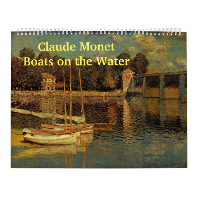 Calendrier Claude Monet - Bateaux sur l'eau (Protection)