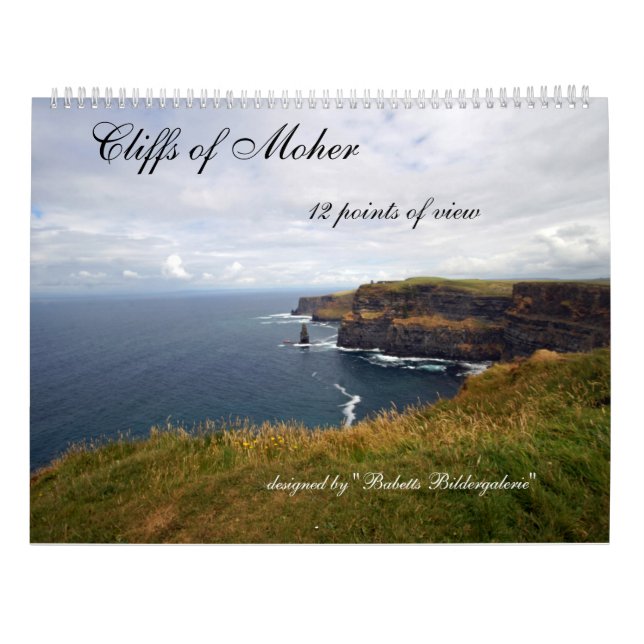 Calendrier Cliffs of Moher 12 points of view (Dos)