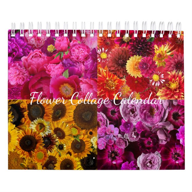 Calendrier Collage de fleurs  (Protection)