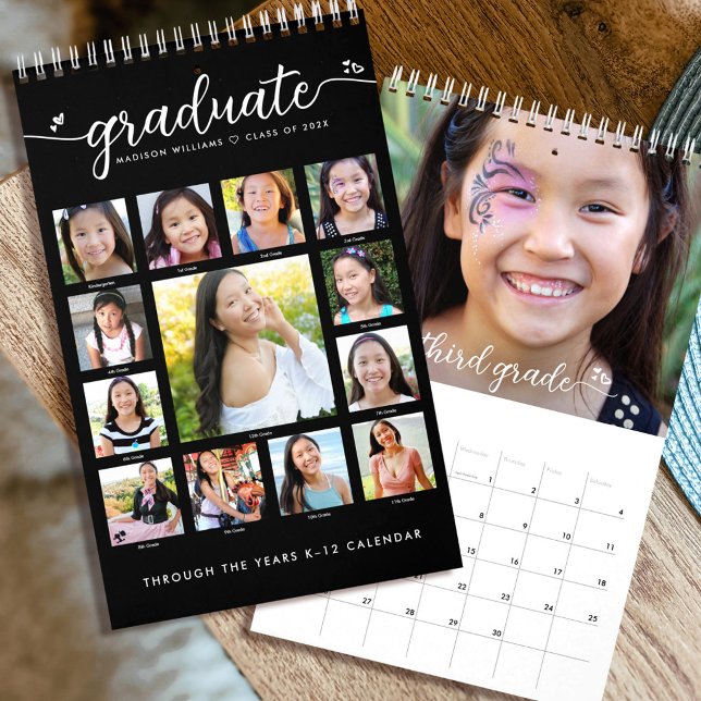 Calendrier Collage de photos de remise de diplômes pour élève (Créateur téléchargé)