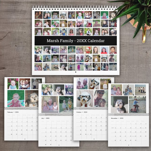 Calendrier Collage personnalisé Famille moderne - 60 Photo 20 (Créateur téléchargé)