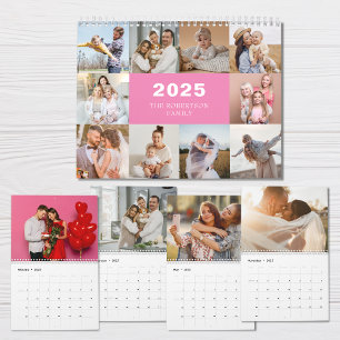 Calendrier Collage personnalisé Photo de famille moderne 2025