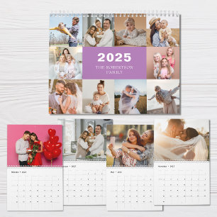 Calendrier Collage personnalisé Photo de famille moderne 2025