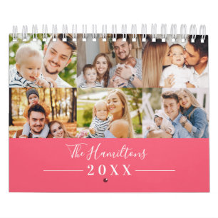 Calendrier Collage photo de famille en grille moderne 2022